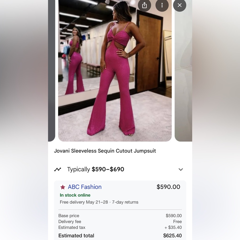 Sparkling Red cut out Jumpsuit NWT